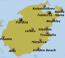 map of Paros